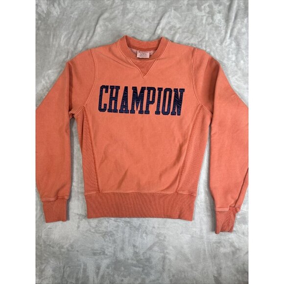 Women’s Vintage Reverse Weave Champion Sweater Orange Size X-small - Picture 3 of 12